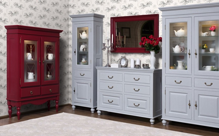 Стеллаж застекленный Бьёрт на высоких ножках 1-16