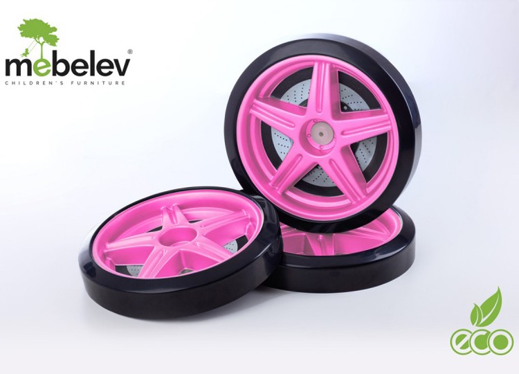 Объемные пластиковые колеса для серии Light, Ауди А-4 и Камаро-М (комп. 2шт) Розовый