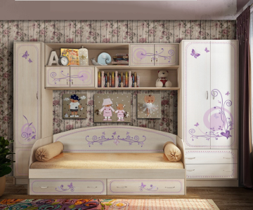 Детская готовая комната 2 "Фанки Кидз Лилак". Детская готовая комната 2 "Фанки Кидз Лилак".