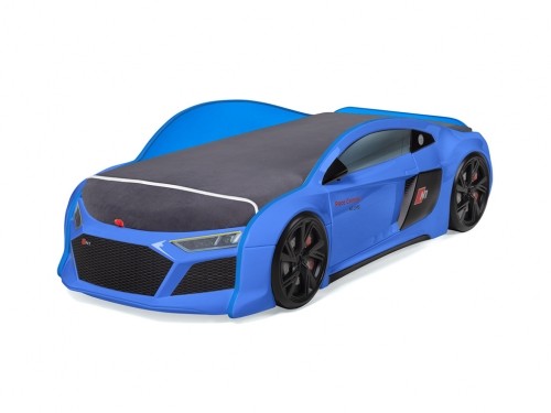 Кровать-машина  N1 AUDI со встроенным матрасом синяя 