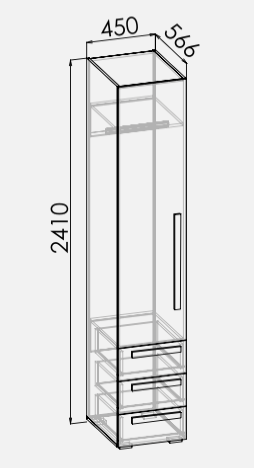 Шкаф-пенал (многофункциональный) Оксфорд ШП.М
