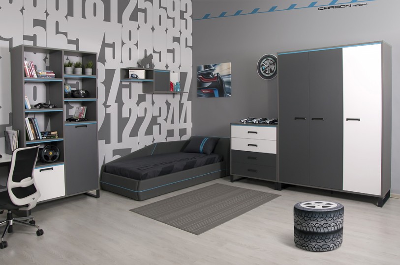 Шкаф 3-х дверный "Карбон"