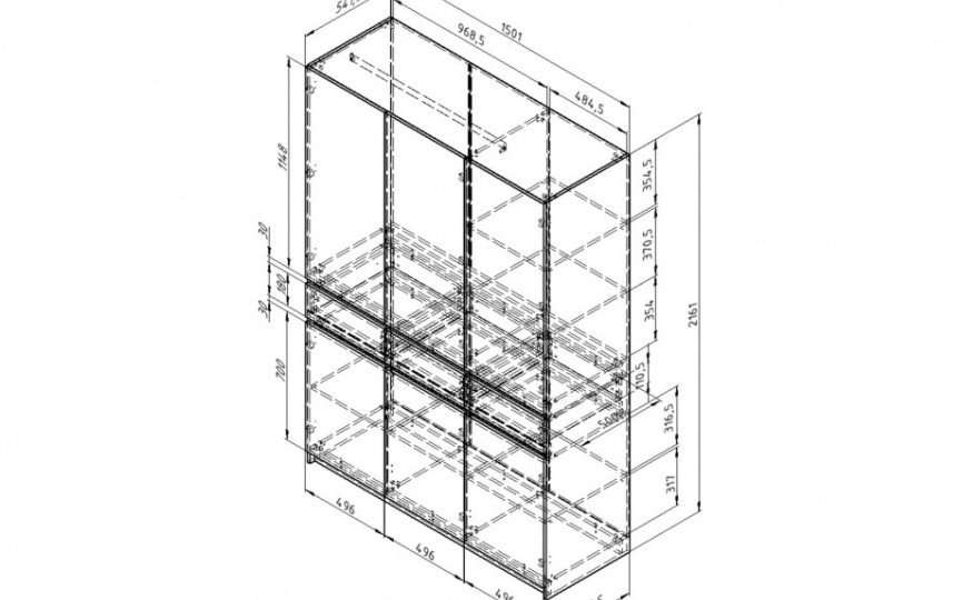 Шкаф трехдверный ДЕЛЬТА Next 13.04 Шкаф трехдверный ДЕЛЬТА Next 13.04