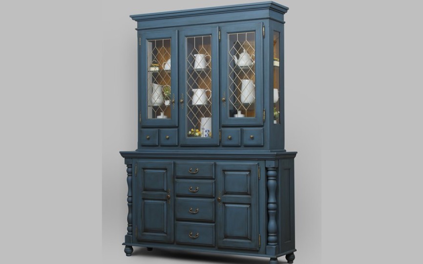 Сервант трехдверный Валенсия 2-50 на круглых ножках