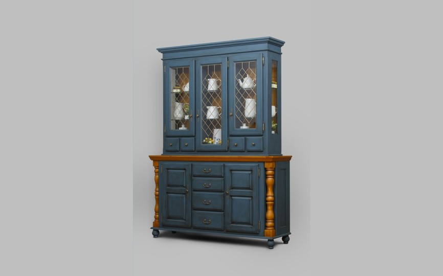 Сервант трехдверный Валенсия 2-50 на круглых ножках