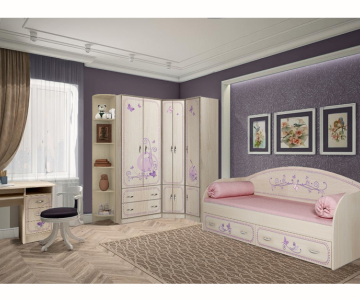 Детская комната 3 "Фанки Кидз Лилак". Детская комната 3 "Фанки Кидз Лилак".