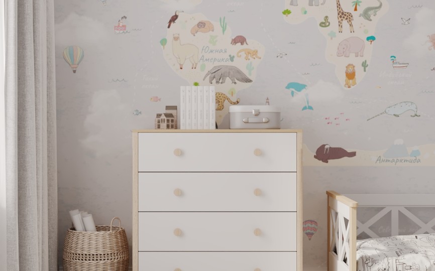 Комод Амбер 3 с четырьмя ящиками