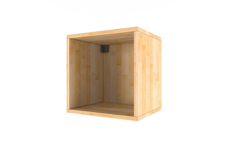 Полка куб "Нью Тон Грэй" массив (дерево)