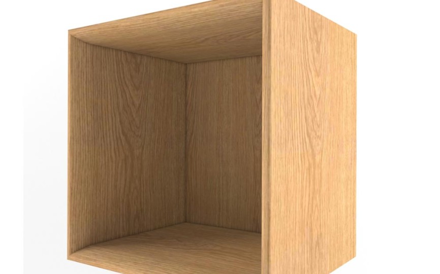 Полка куб "Нью Тон Грэй" массив (дерево)