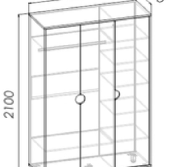 Шкаф 3-х дверный "BARNEY PINK"