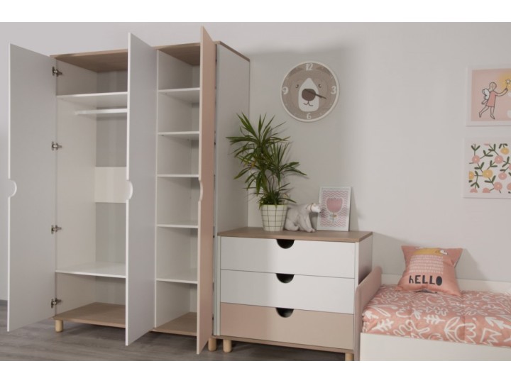 Шкаф 3-х дверный Барни Пинк Шкаф 3-х дверный Барни Пинк