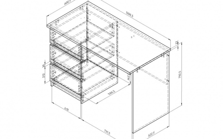 Стол письменный ДЕЛЬТА Next 15.04
