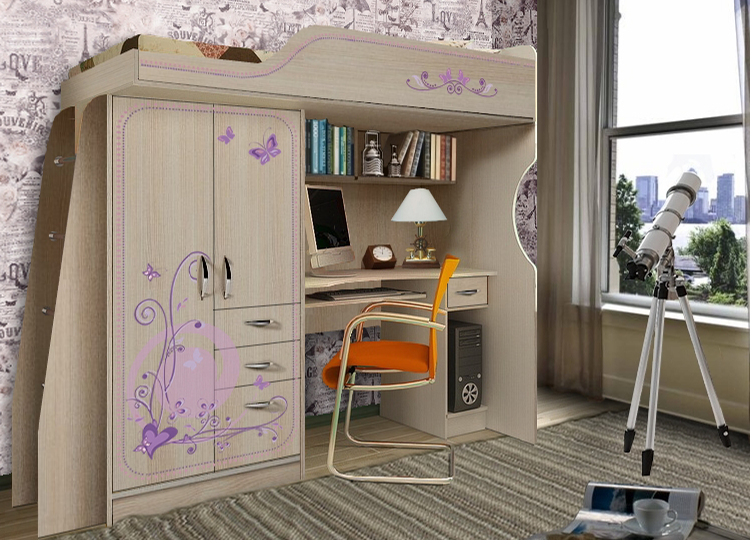 Кровать-чердак с встроенным столом "Фанки Кидз Лилак ". Кровать-чердак с встроенным столом "Фанки Кидз Лилак ".