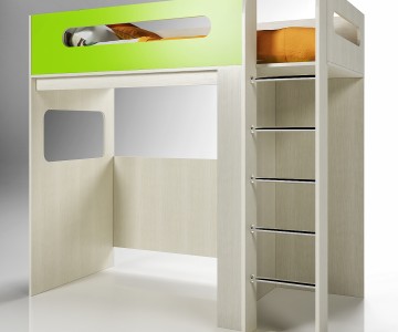 Кровать чердак с нишей  24 Фанки Кидз