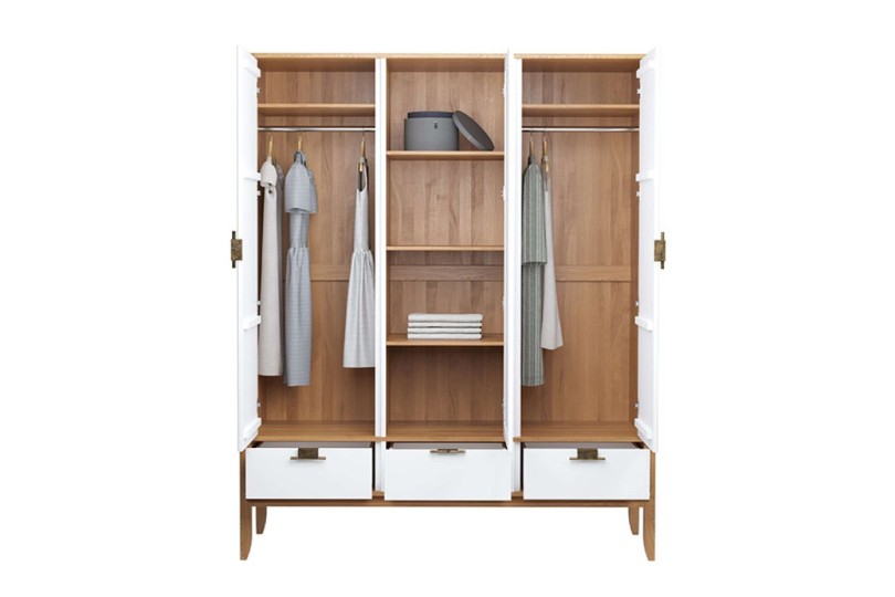 Шкаф 3-х дверный Бридж с зеркалом