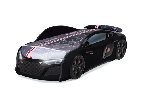Кровать-машина  N1 AUDI со встроенным матрасом черная 