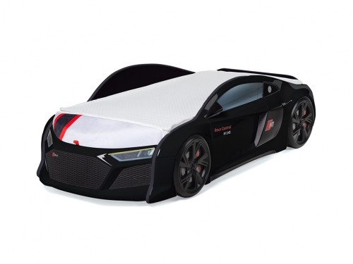 Кровать-машина  N1 AUDI со встроенным матрасом черная 