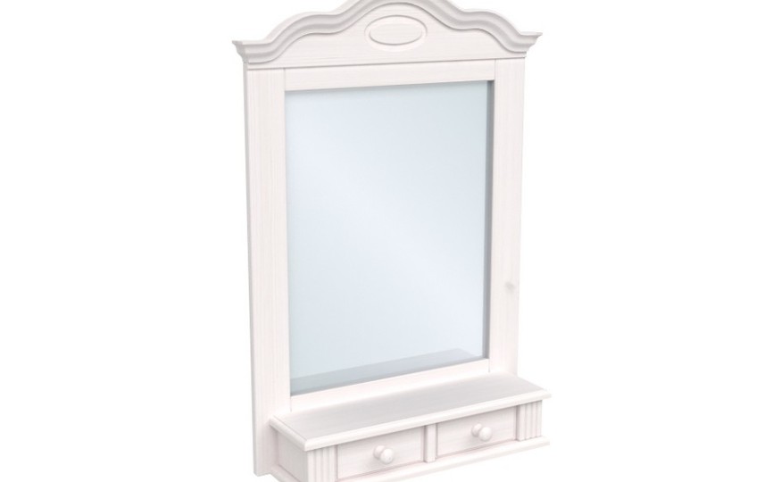 Зеркало Синди белый воск