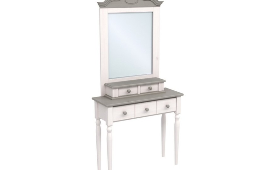 Зеркало Синди белый воск