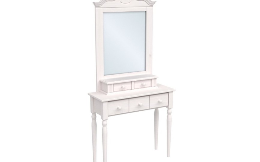 Зеркало Синди белый воск