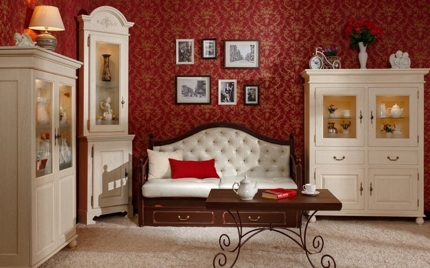 Сервант двухдверный Бьёрт на круглых ножках 1-19