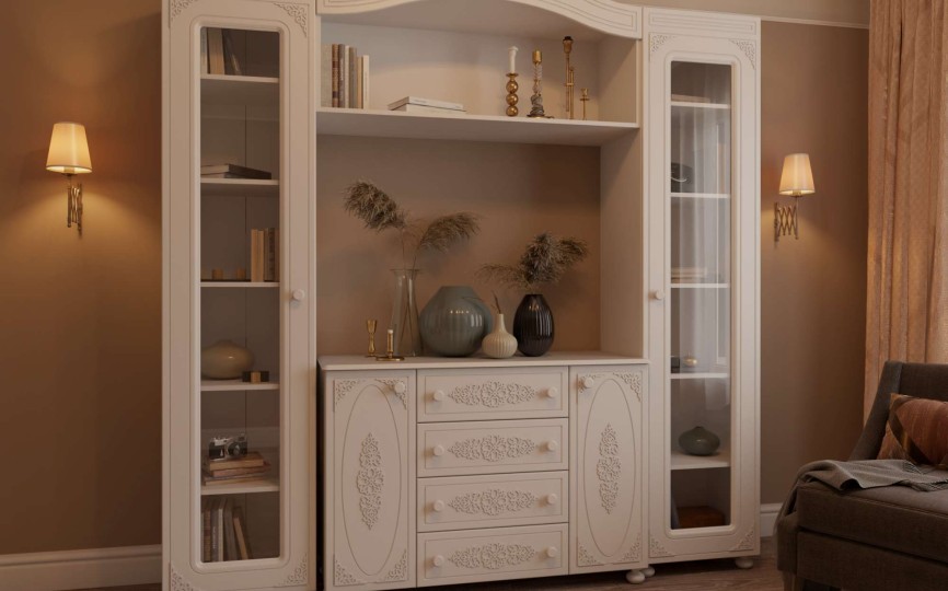 Набор мебели для гостиной Ассоль № 3 Белый  