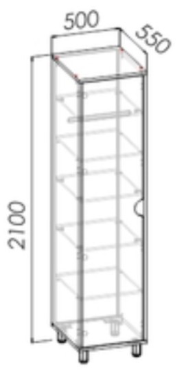 Шкаф пенал Барни Пинк