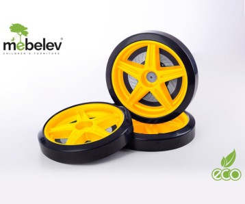 Объемные пластиковые колеса для серии Light, Ауди А-4 и Камаро-М (комп. 2шт) Желтый