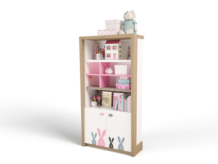 Стеллаж широкий MIX BUNNY розовый