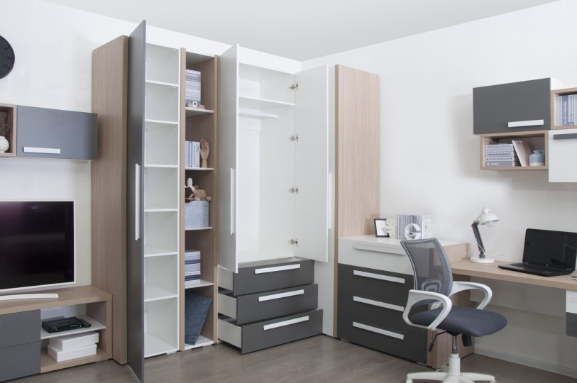 Шкаф 2-х створчатый Оксфорд многофункциональный Ш2.М