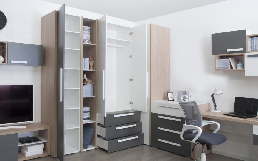 Шкаф 2-х створчатый Оксфорд многофункциональный Ш2.М