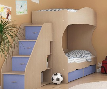 Двухъярусная кровать Дельта №20 с лестницей-тумбой Двухъярусная кровать Дельта №20 с лестницей-тумбой