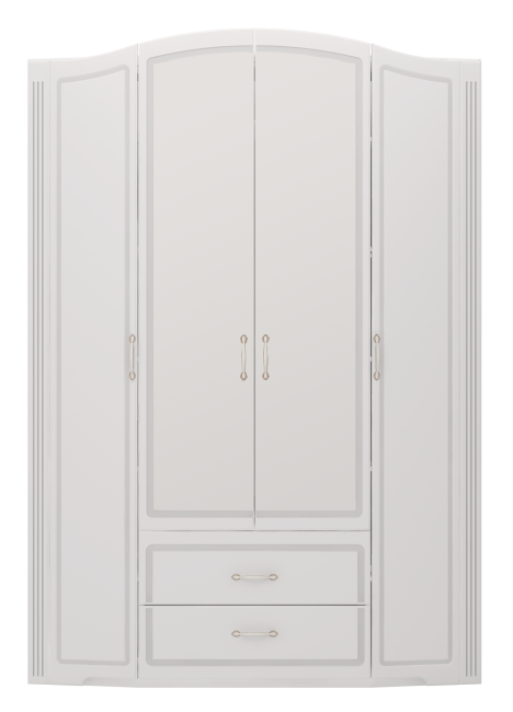 Шкаф для одежды четырехдверный без зеркала Виктория №2