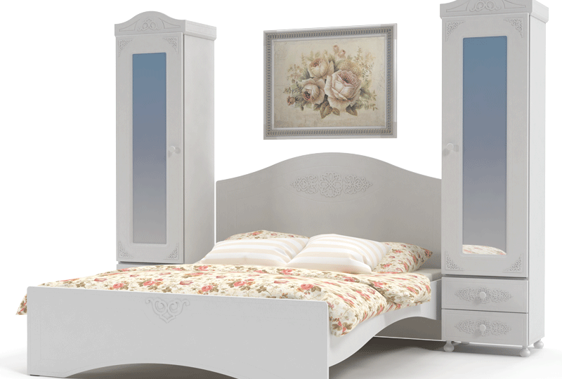 Набор мебели для спальни Ассоль № 2 Белый 