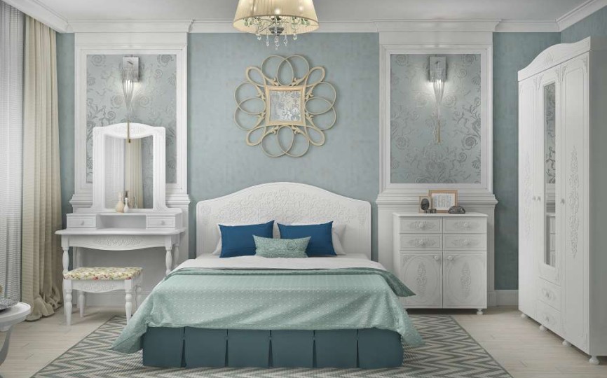 Набор мебели для спальни Ассоль № 2 Белый 