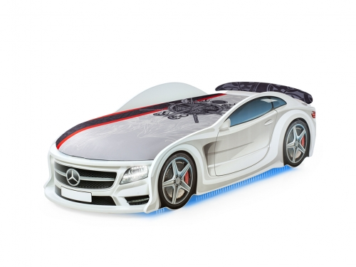 Кровать-машина "Мерседес-М" белая