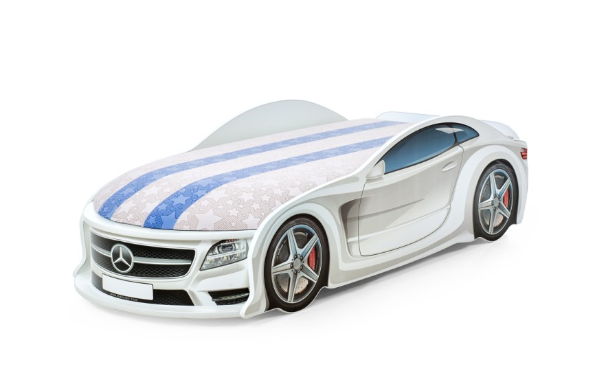 Кровать-машина "Мерседес-М" белая