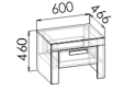 Тумба прикроватная Кемптен Т2