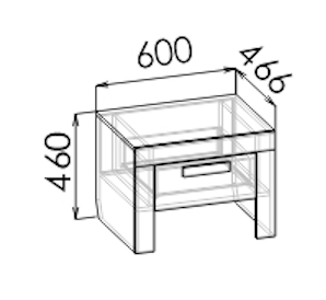 Тумба прикроватная Кемптен Т2