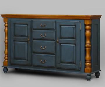 Комод Валенсия 2-54 на круглых ножках