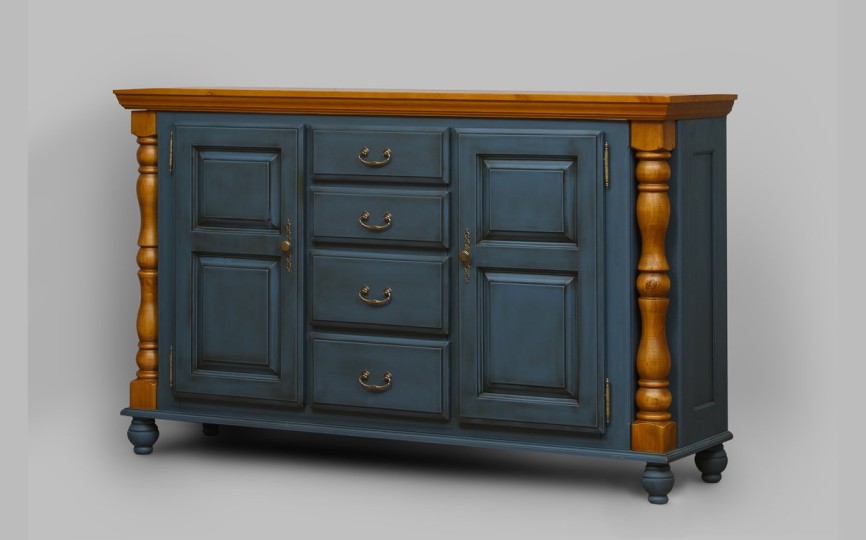 Комод Валенсия 2-54 на круглых ножках