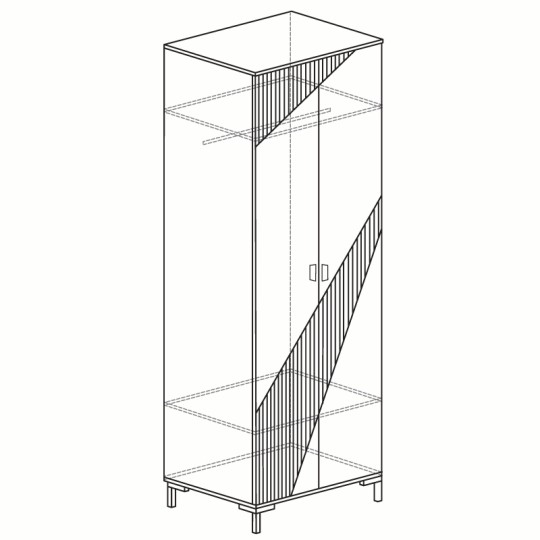 Шкаф двухдверный Родос №121