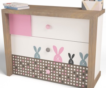 Комод MIX BUNNY розовый Комод MIX BUNNY розовый