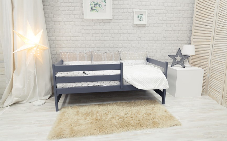 Кровать софа с 2-я ящиками массив березы, цветная, манеж Кровать софа с 2-я ящиками массив березы, цветная, манеж