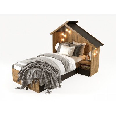 Кровать Домик с тумбой, без мягкой спинки