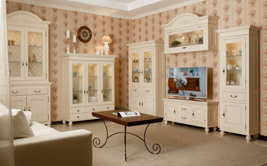 Сервант двухдверный высокий Бьёрт на круглых ножках 1-22