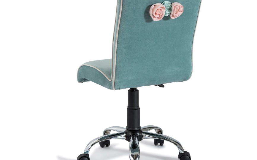 Стул SUMMER, на роликах, цвет бирюзовый AKS-8485 