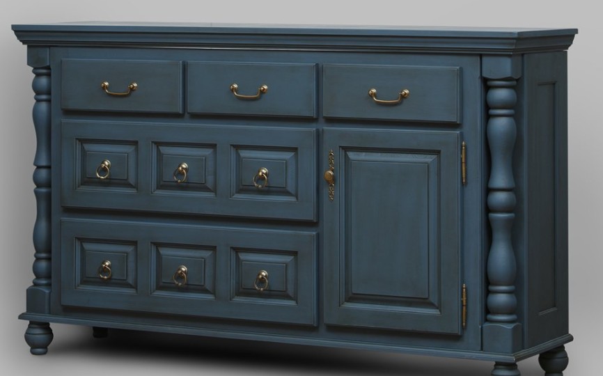 Комод Валенсия 2-56 на круглых ножках