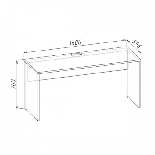Стол прямой с ящиками "Амели"