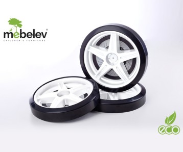 Объемные пластиковые колеса для серии UNO, EVO, NEO (комп. 2шт) Белый